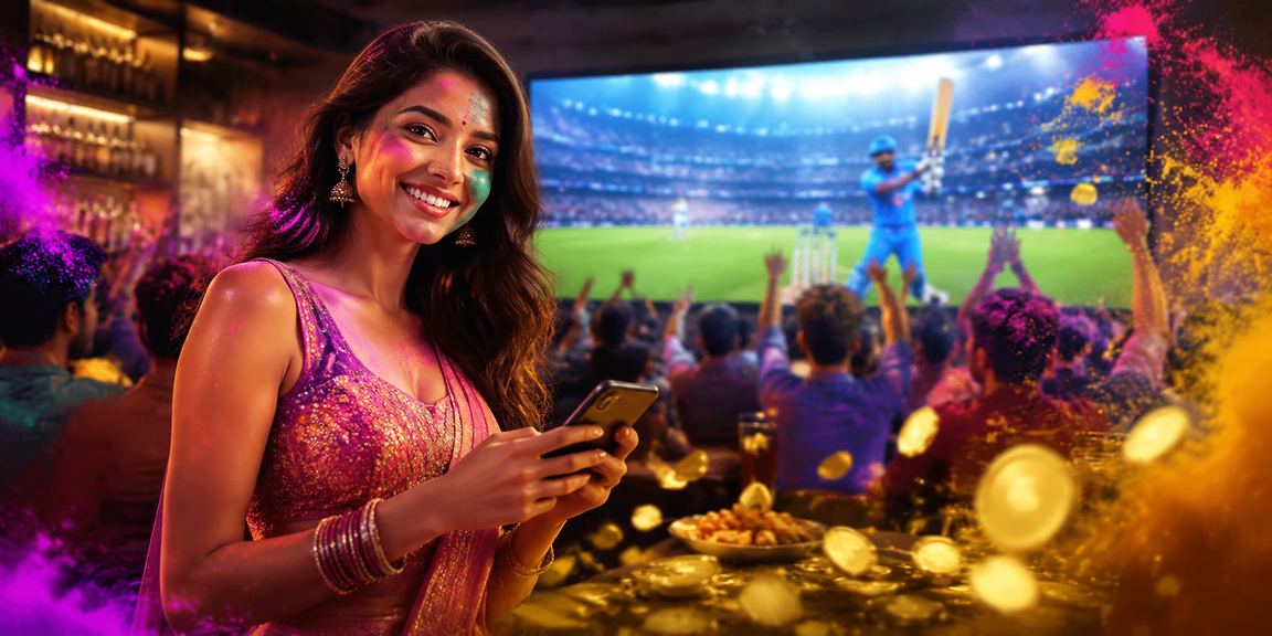 Holi festival in India with colorful celebrations and lottery ticket sales